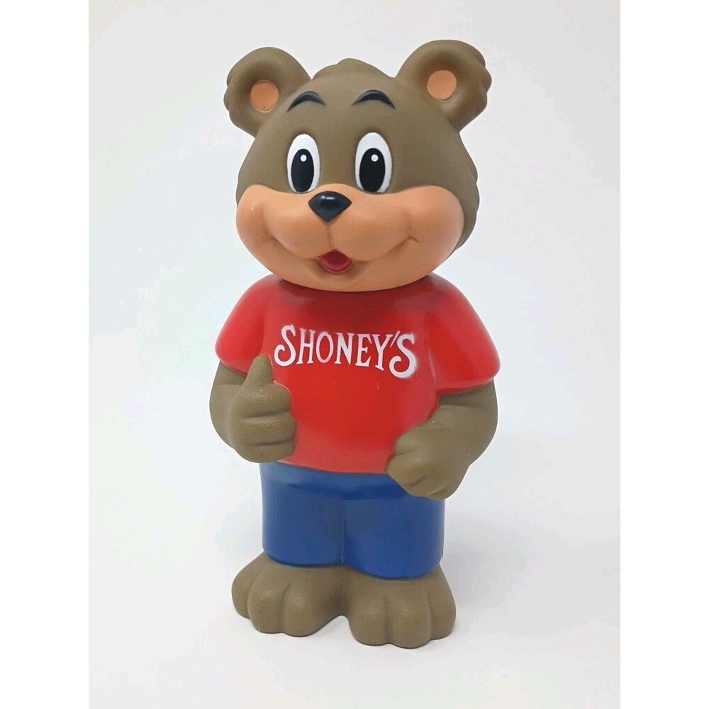 Shoney Bear PVC 8 inch coin bank figure 1993 vintage restaurant